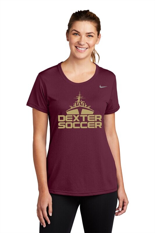 Nike Women's Short Sleeve Performance T-Shirt -Black or Maroon