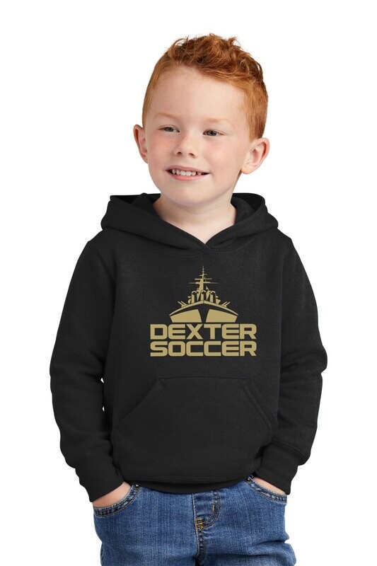 Toddler Fleece Pullover Hoodie- Black