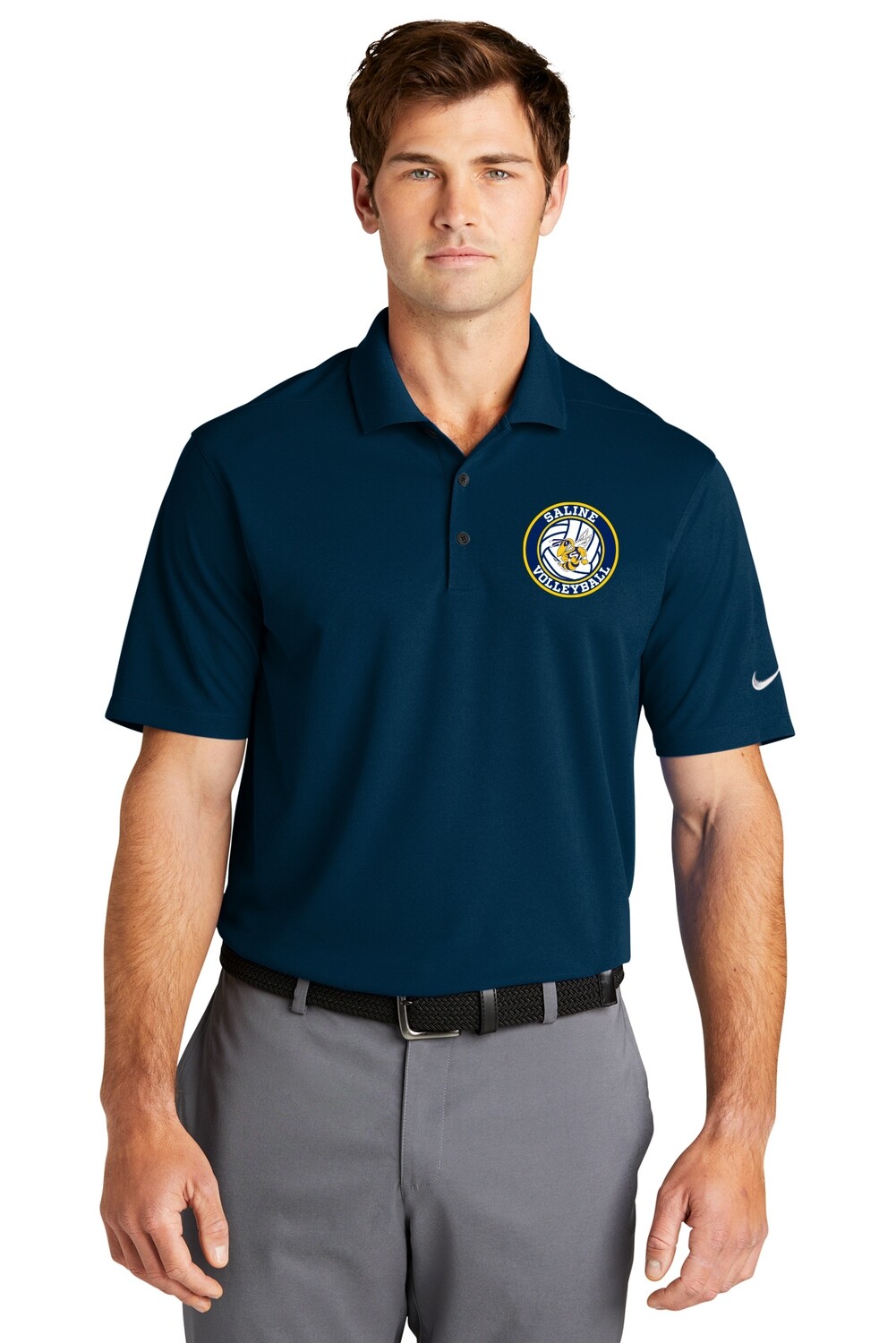 Nike Dri-FIT Micro Pique 2.0 Polo - Navy/Grey/White