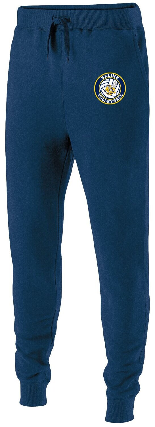 Youth Fleece Jogger - Navy/Heather Grey
