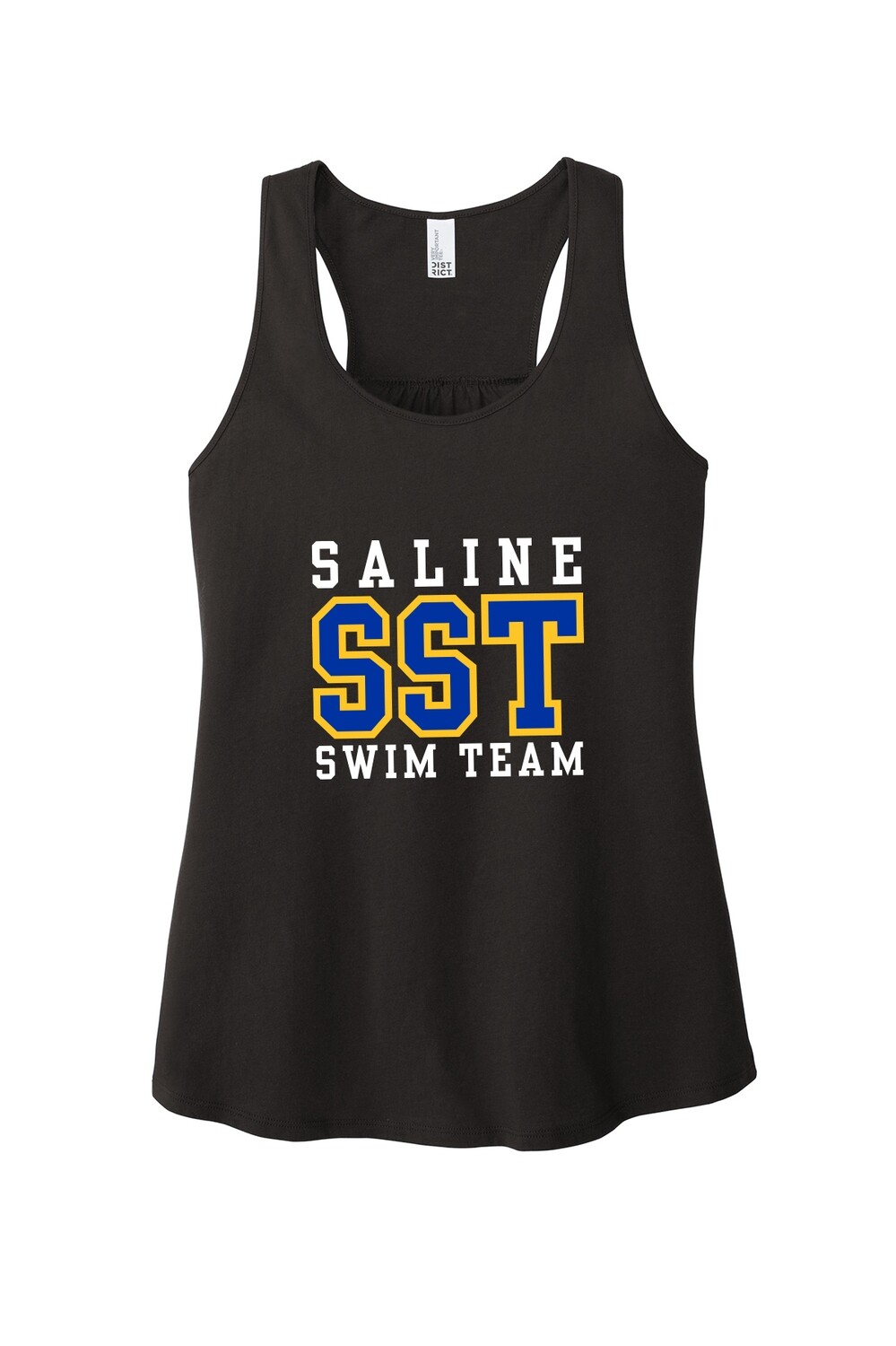 Ladies District Gathered Tank - Black/Grey/Royal