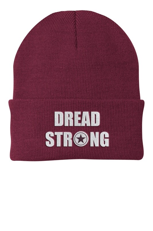 Knit Beanie: Maroon or Black