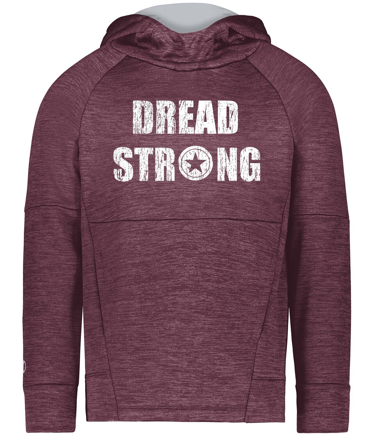 Youth All Pro Performance Heather Hood- Maroon, Black, Athletic Grey