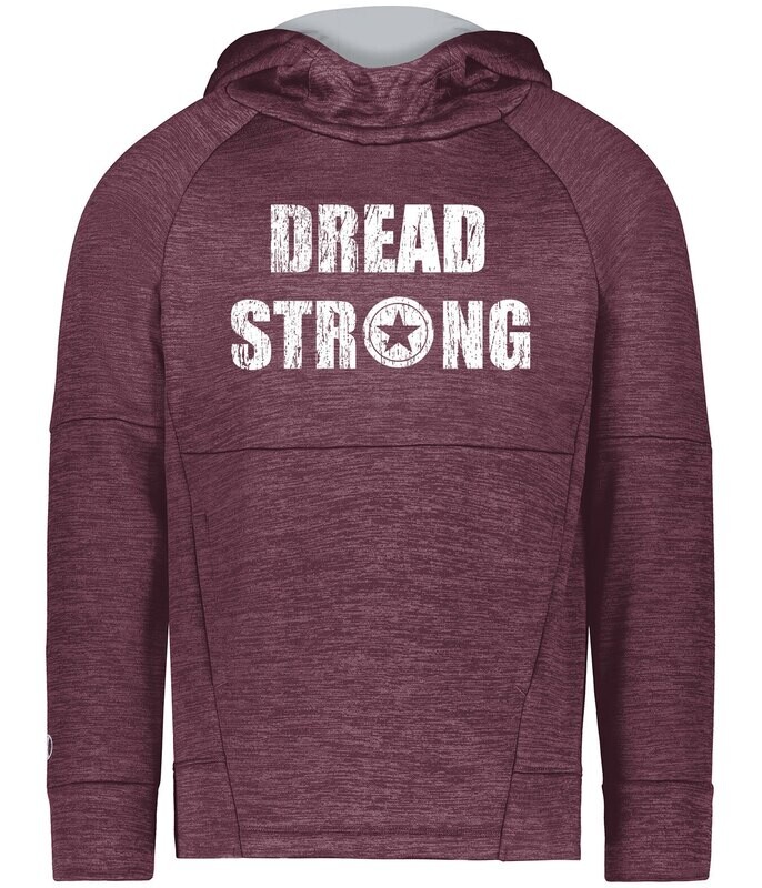 Youth All Pro Performance Heather Hood- Maroon, Black, Athletic Grey