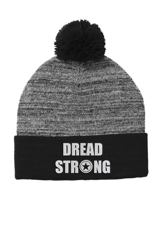 Sport-Tek Heather Pom Pom Beanie: Black/Heather or Maroon/Heather