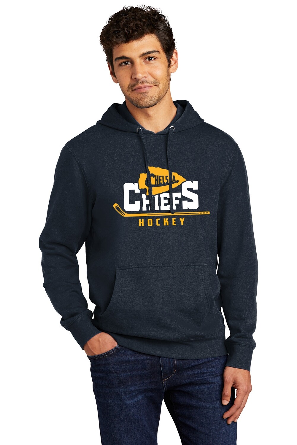 Unisex District Fleece Hoodie-Navy Unisex District Fleece Hoodie-Navy