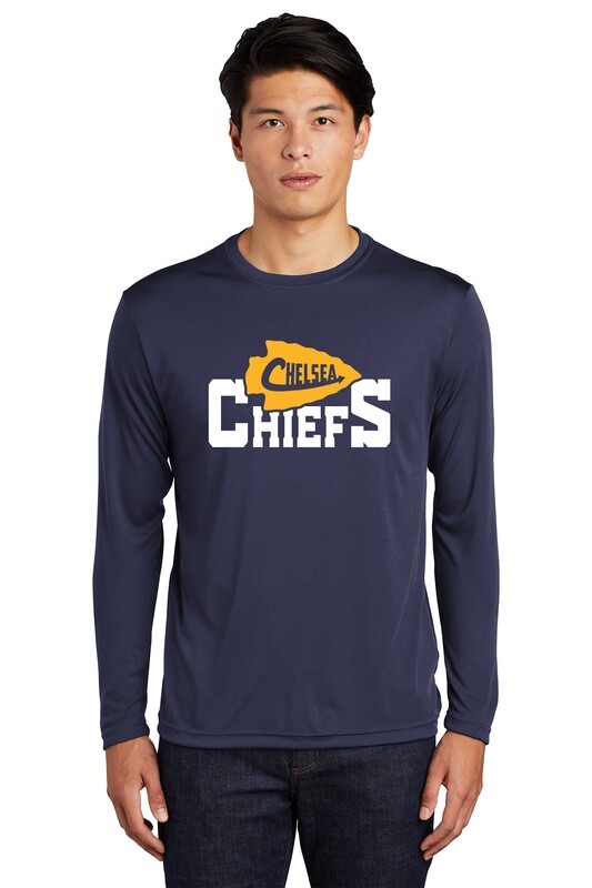 Adult Unisex Performance Long Sleeve Tee-Navy