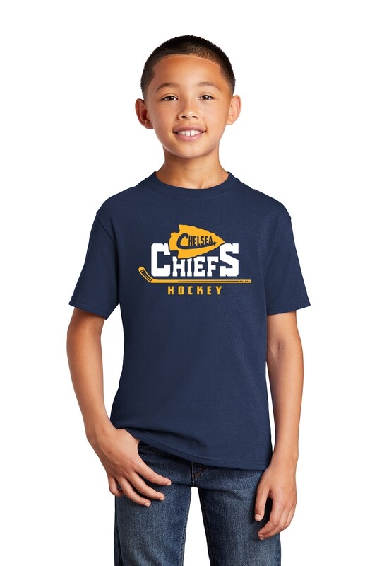 Youth Core Cotton Tee- Navy