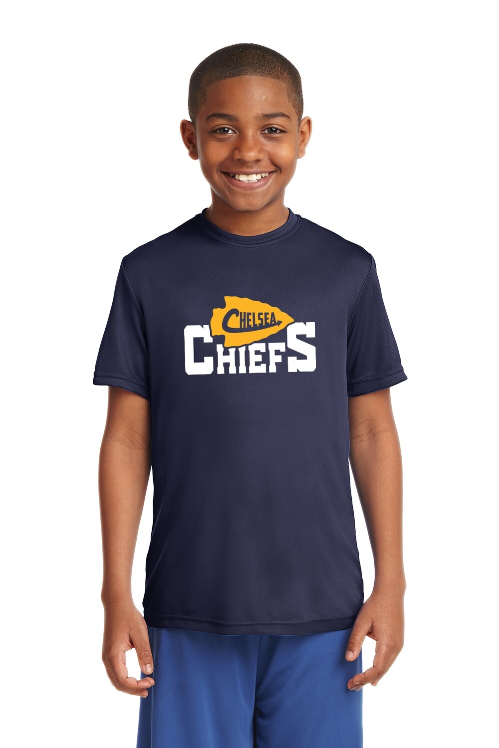 Youth Short Sleeve Performance Tee -Navy Youth Short Sleeve Performance Tee -Navy