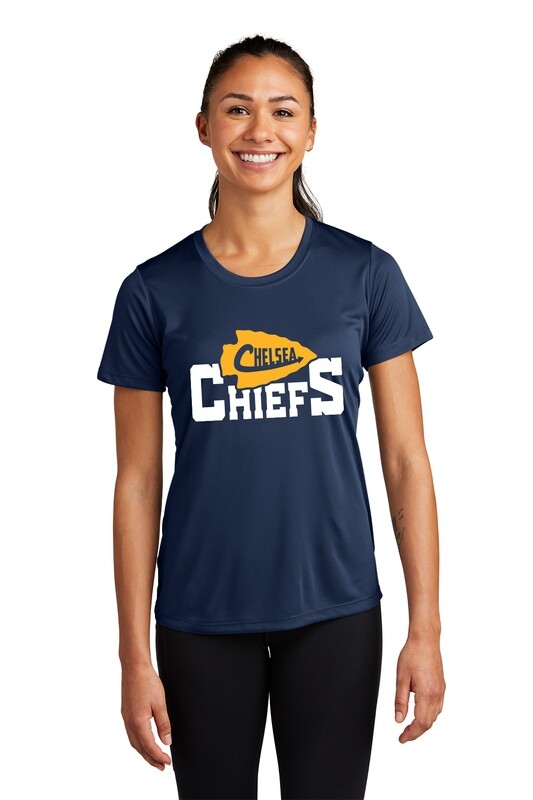 Ladies Performance Tee-Navy