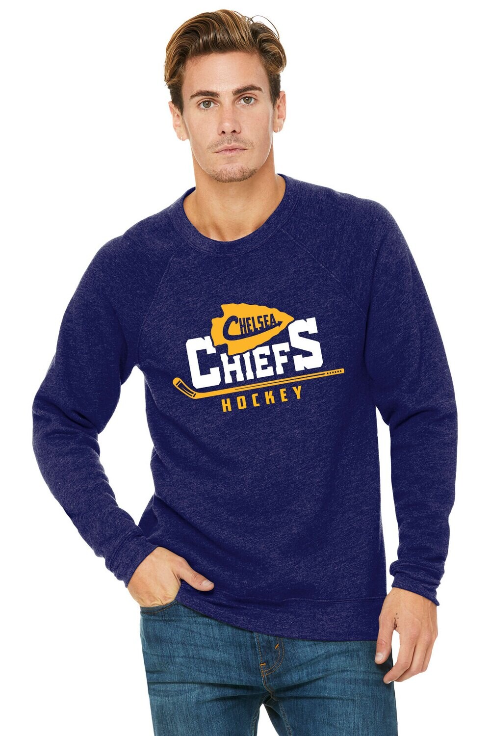 Unisex Sponge Fleece Crewneck Sweatshirt - Navy Unisex Sponge Fleece Crewneck Sweatshirt - Navy