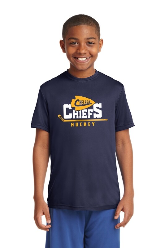 Youth Short Sleeve Performance Tee -Navy