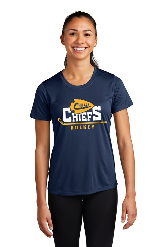 Ladies Performance Tee-Navy
