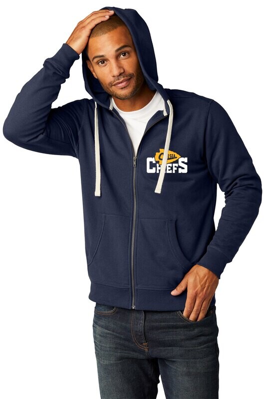 Adult Fleece Full Zip Hoodie- Navy