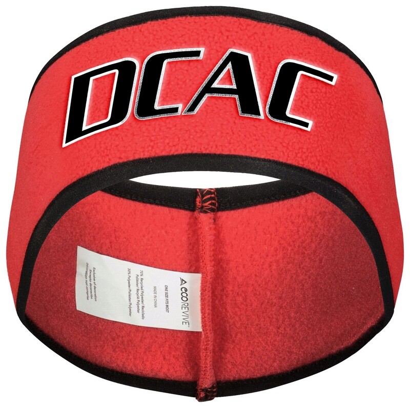 Fleece Headband -Red/Black