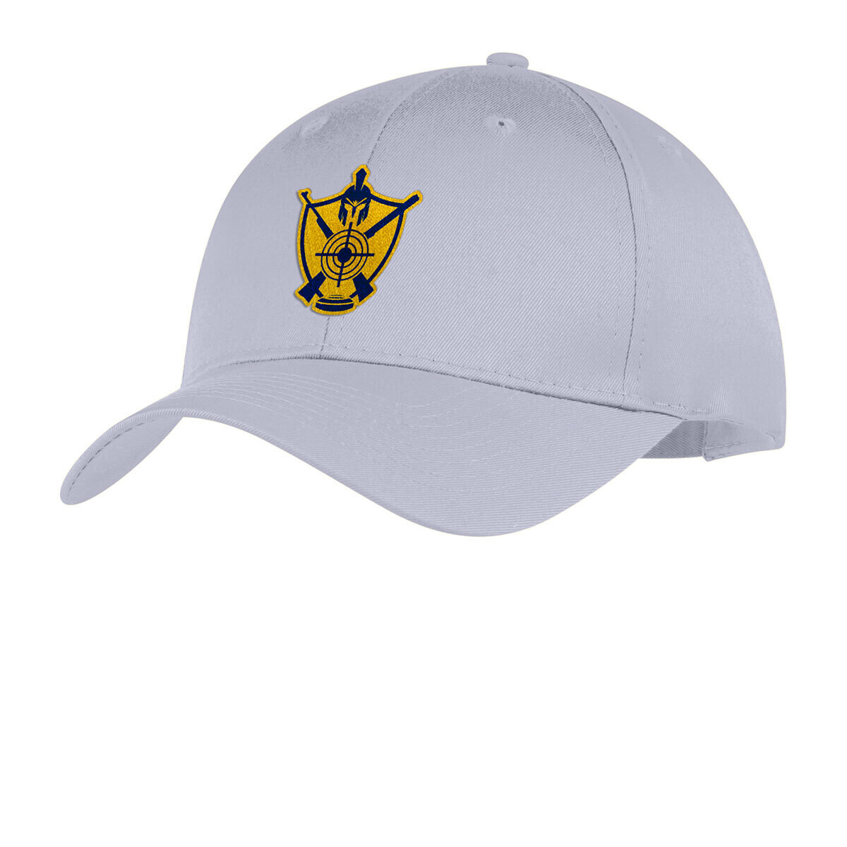 Six-Panel Twill Cap-Silver/Navy/Gold