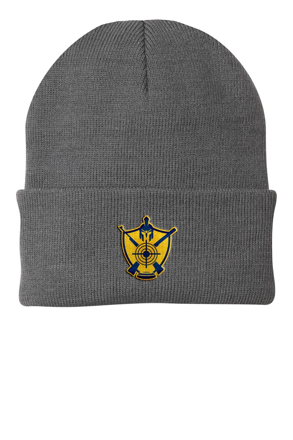 Knit Cap-Grey/Navy/Gold