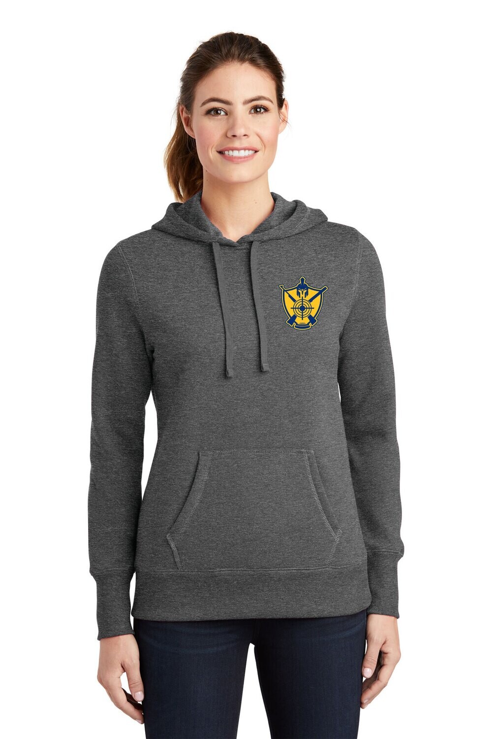 Women's Premium Hooded Sweatshirt-Grey/Navy Women's Premium Hooded Sweatshirt-Grey/Navy