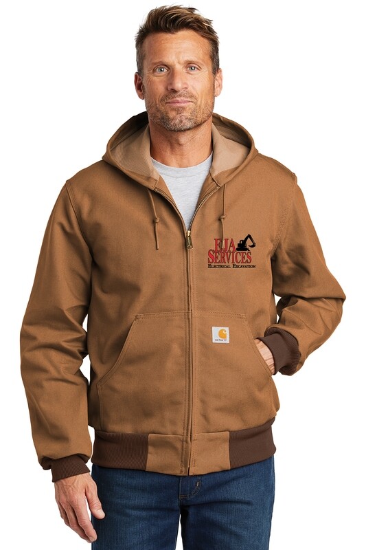 Carhartt Thermal-Lined Duck Active Jacket (Embroidered)- Black, Navy, Brown