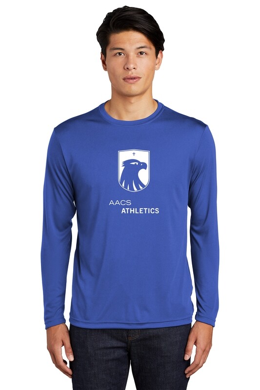 Long Sleeve Performance Tee (Youth Sizes available) CAN CUSTOMIZE TO SPORTS TEAM- Royal, Black, Grey