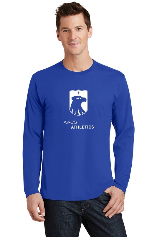 Long Sleeve Cotton Tee (Youth Sizes Available)- Royal, Grey, Black