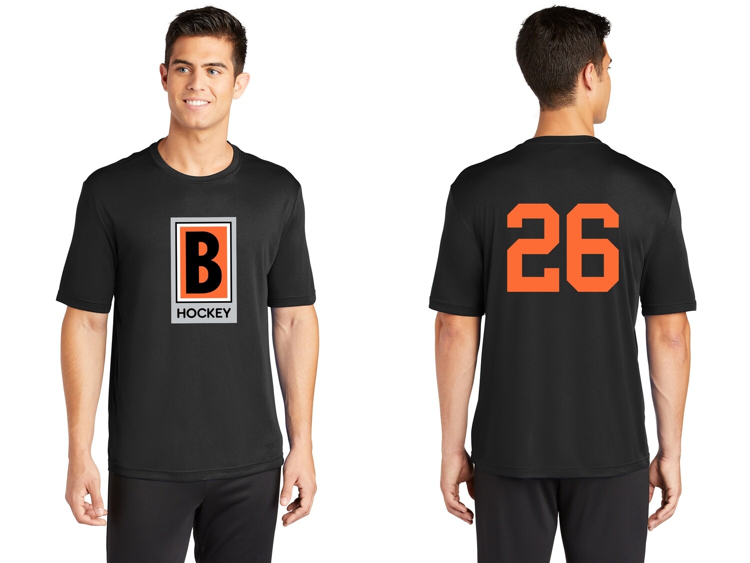 Adult Short Sleeve Performance T-Shirt-Black/ Iron Grey
