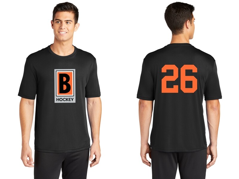 Adult Short Sleeve Performance T-Shirt-Black/ Iron Grey
