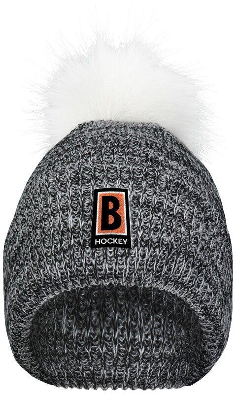 Faux Fur Pom Beanie-Black