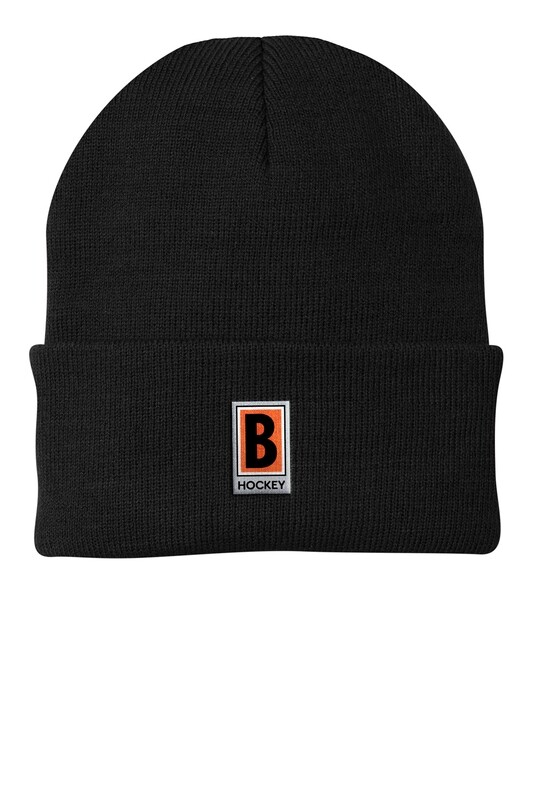 Knit Beanie - Black/ Grey/ Orange