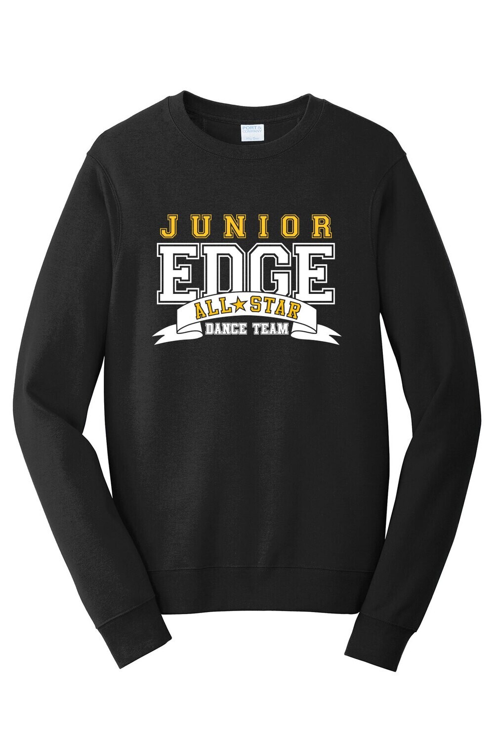 JUNIOR EDGE Fleece Crewneck Sweatshirt-Black