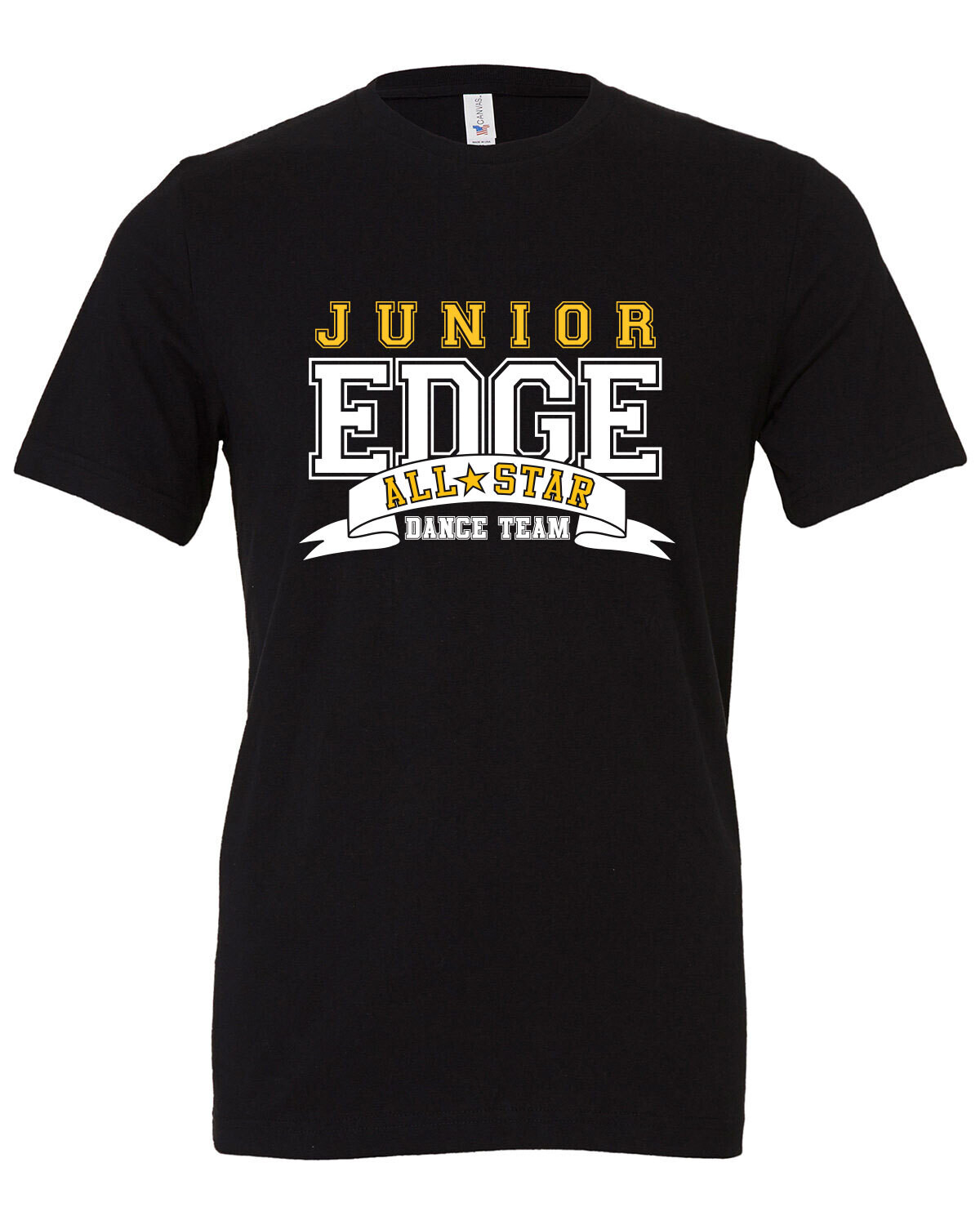 JUNIOR EDGE Unisex Jersey T-Shirt-Solid Black (Youth Sizes Available)