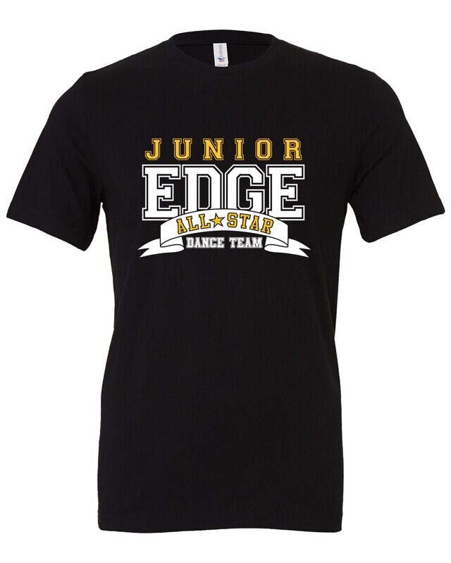 JUNIOR EDGE Unisex Jersey T-Shirt-Solid Black (Youth Sizes Available)