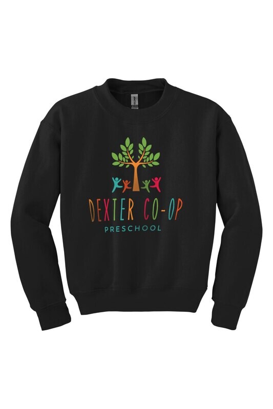 Youth Cotton Crewneck Sweatshirt- Navy/ Black