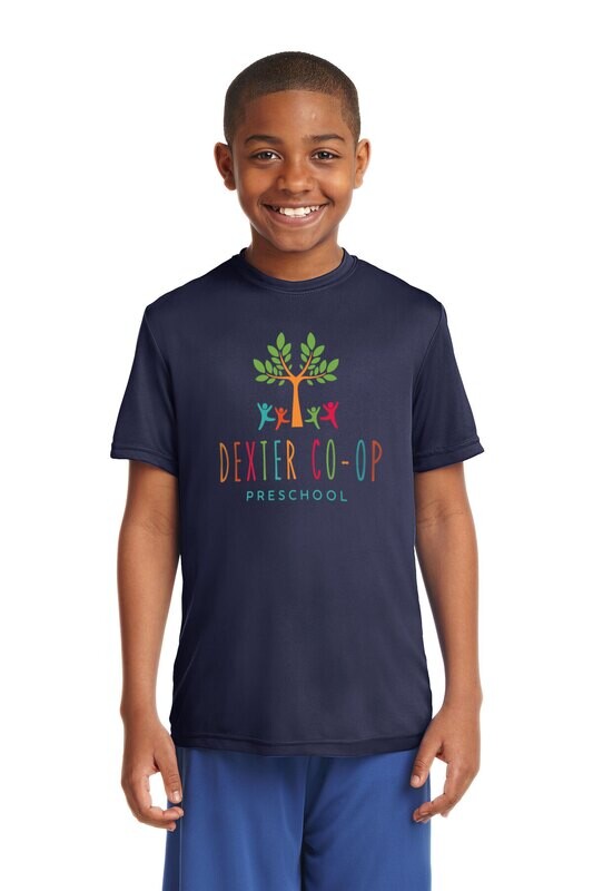 Youth Performance Short Sleeve Tee - Black/ Navy