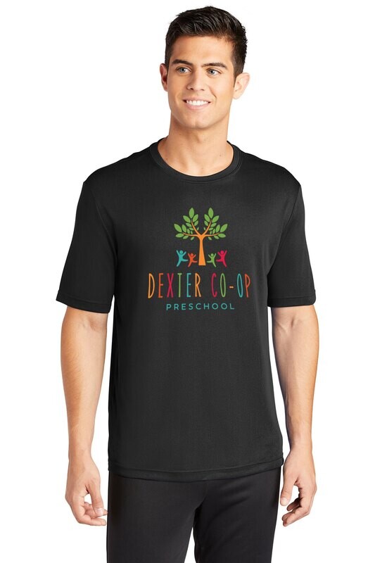 Unisex Performance Full Color Short Sleeve Tee - Black/Navy