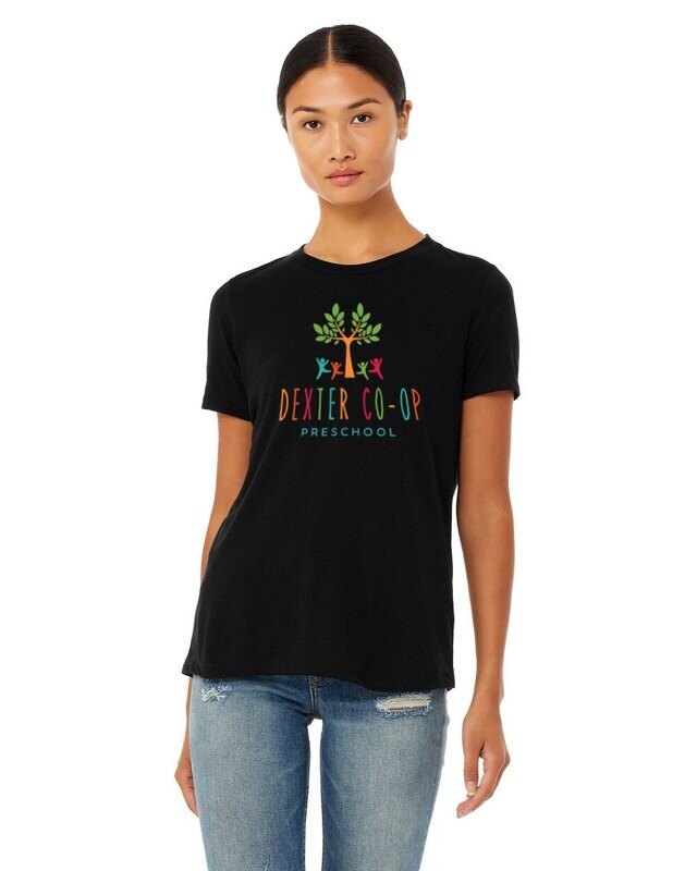 Ladies' Relaxed Triblend Full Color T-Shirt - Black/ Navy