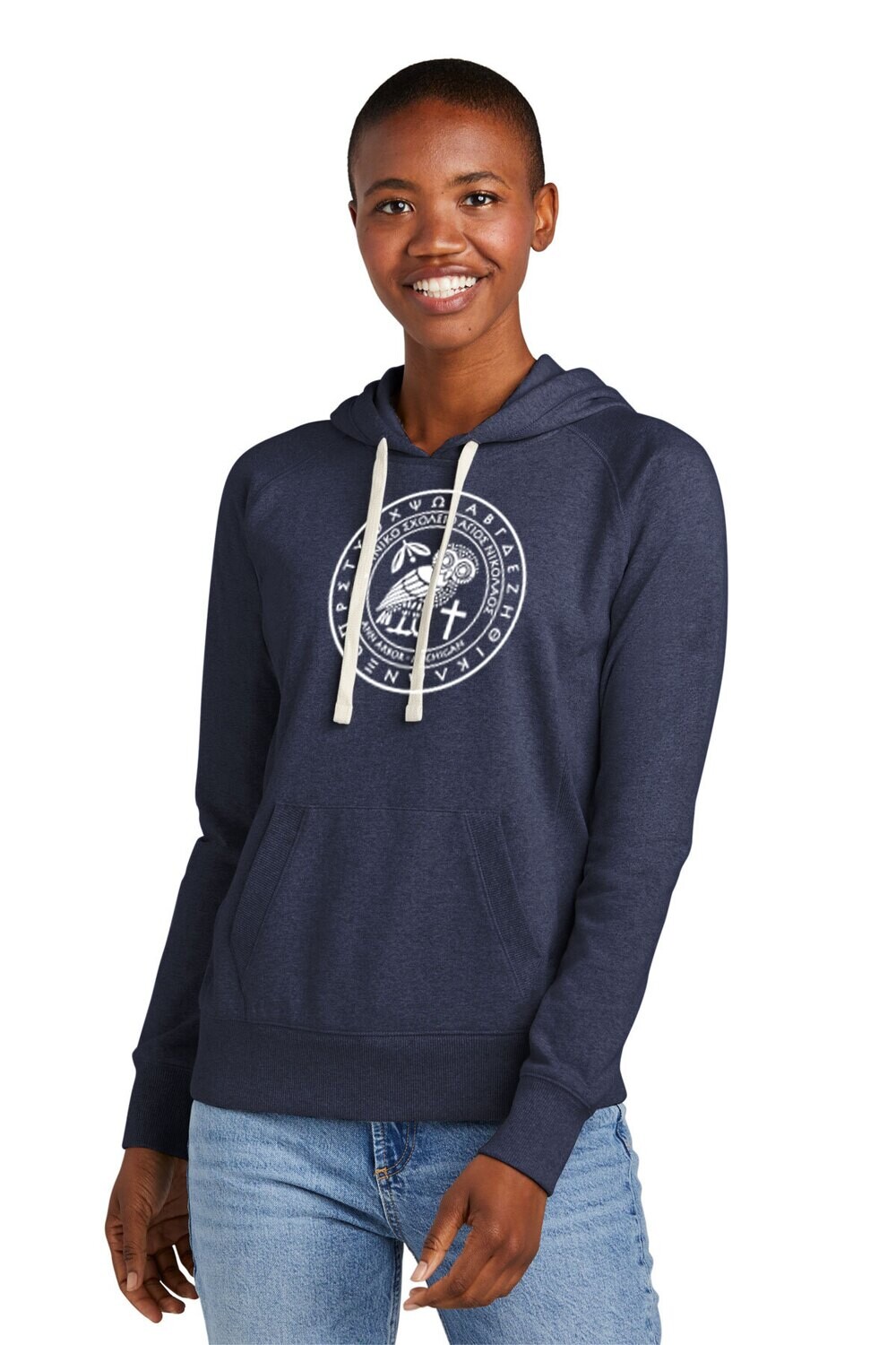Women's Fleece Hoodie-Navy