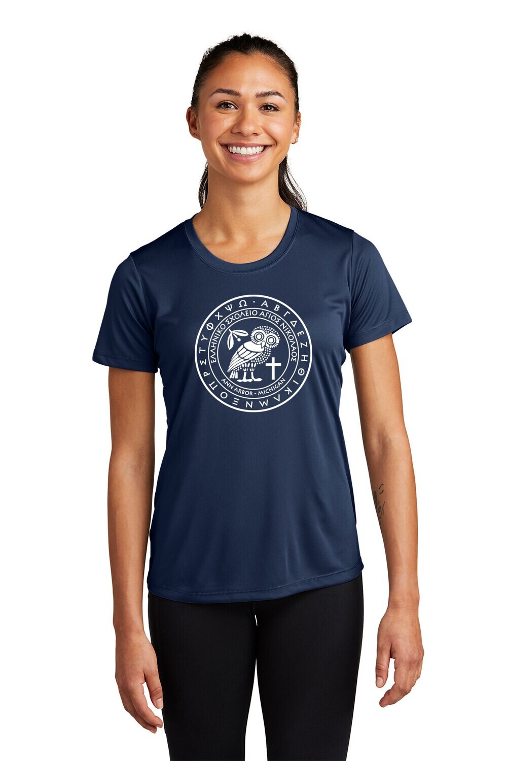 Ladies Performance Tee-Navy