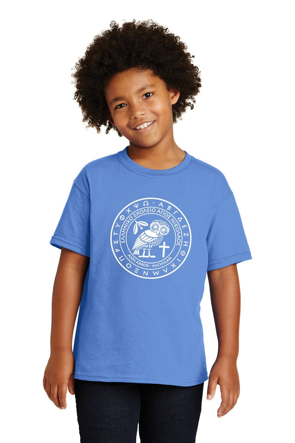 Youth and Adult Unisex Cotton Tee: Light Blue