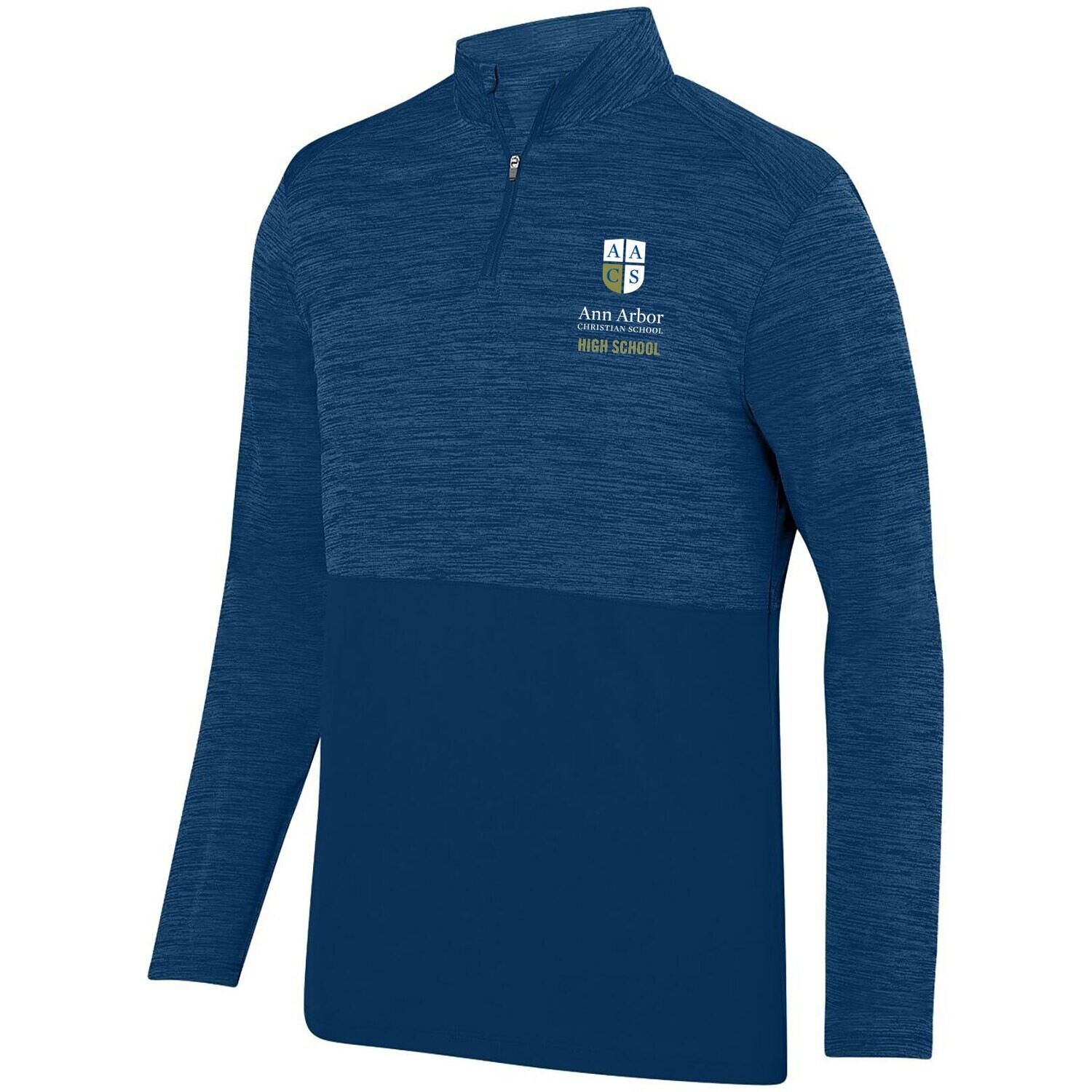 High School: Heather 1/4 Zip Pullover: Navy