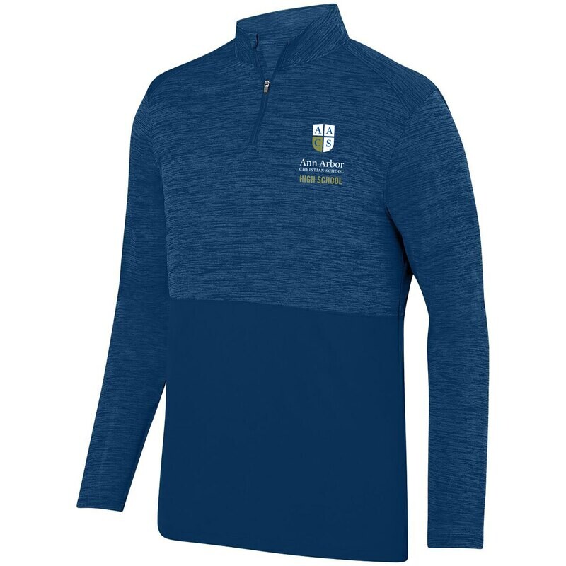High School: Heather 1/4 Zip Pullover: Navy