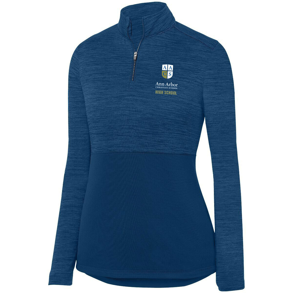 High School: Ladies Heather 1/4 Zip Pullover: Navy