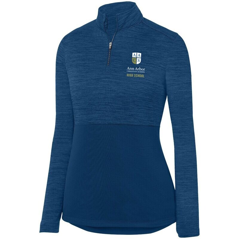 High School: Ladies Heather 1/4 Zip Pullover: Navy
