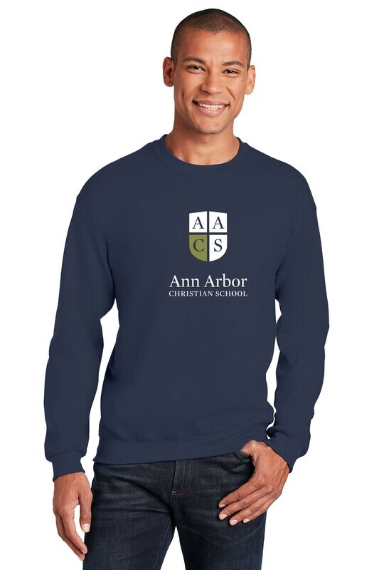 HeavyBlend Crewneck Sweatshirt- Navy/ Sports Grey/Royal (Youth sizes available)