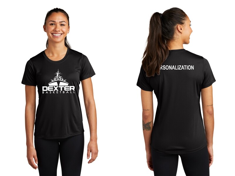 Ladies Performance Tee-Black, White, Silver, Iron Grey