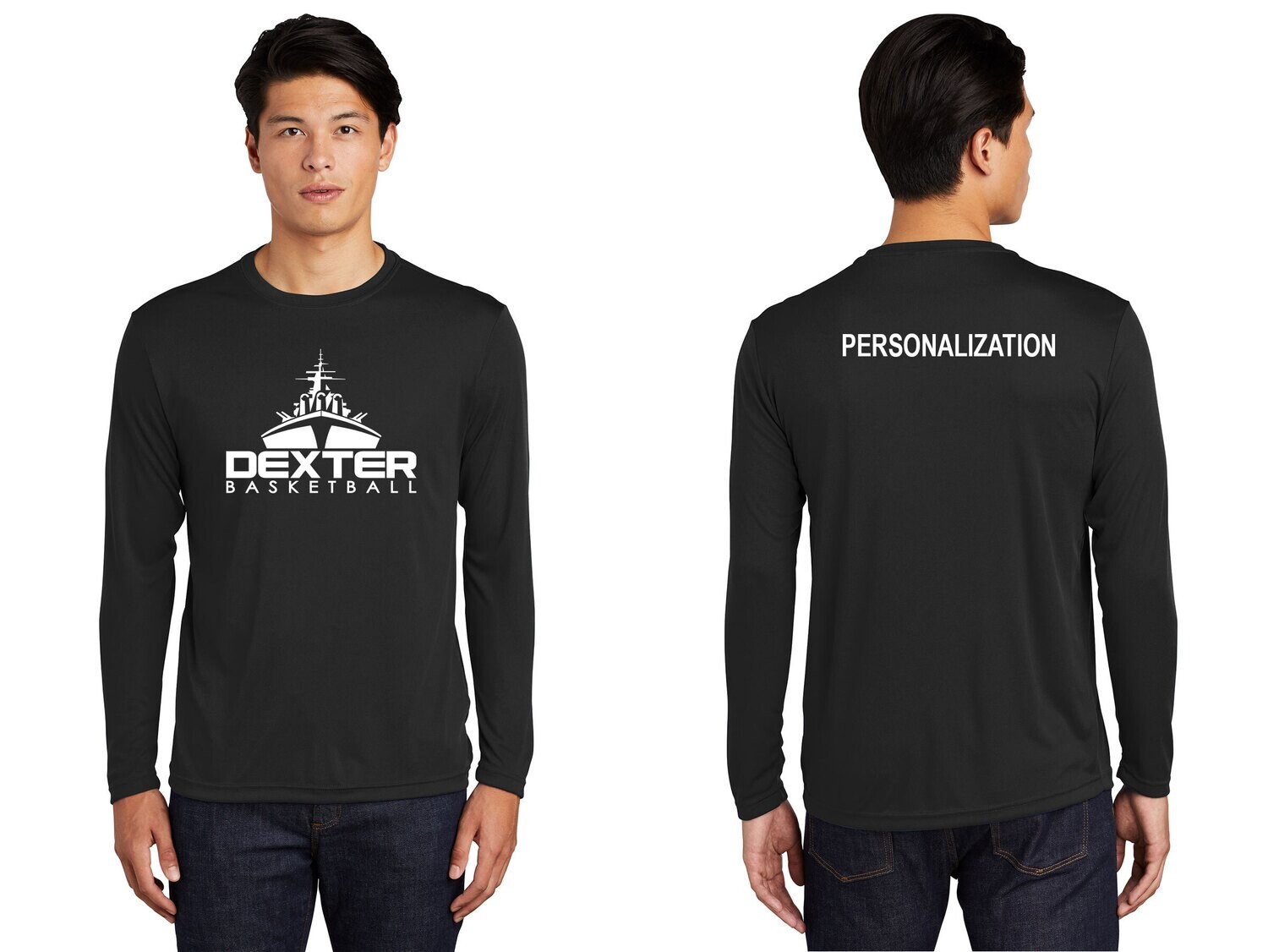 Adult Unisex Performance Long Sleeve Tee: Black, White, Silver, Iron Grey Adult Unisex Performance Long Sleeve Tee: Black, White, Silver, Iron Grey