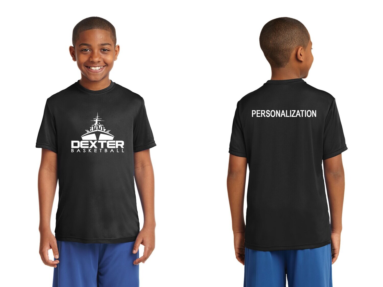 Youth Sport-Tek Performance Tee: Black, White, Silver, Iron Grey