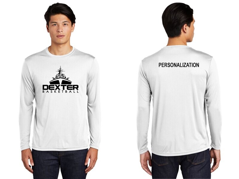 Adult Unisex Performance Long Sleeve Tee: Black, White, Silver, Iron Grey