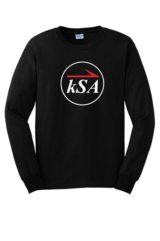 Long Sleeve Cotton Tee- Black/ Red/ Heather Grey