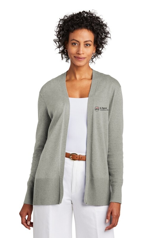 Brooks Brothers Women's Cotton Cardigan Sweater- Black, Grey